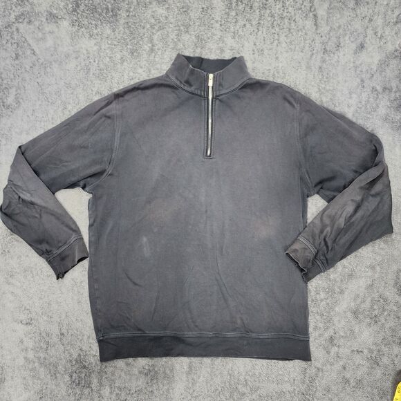 Peter Millar Other - PETER MILLAR Men's 1/4 Zip Pullover Black Sweater Size L